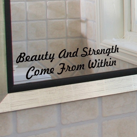 New Slogan Graphic Inspirational / Motivational Mirror Decal Sticker / Accent - Picture 4 of 8